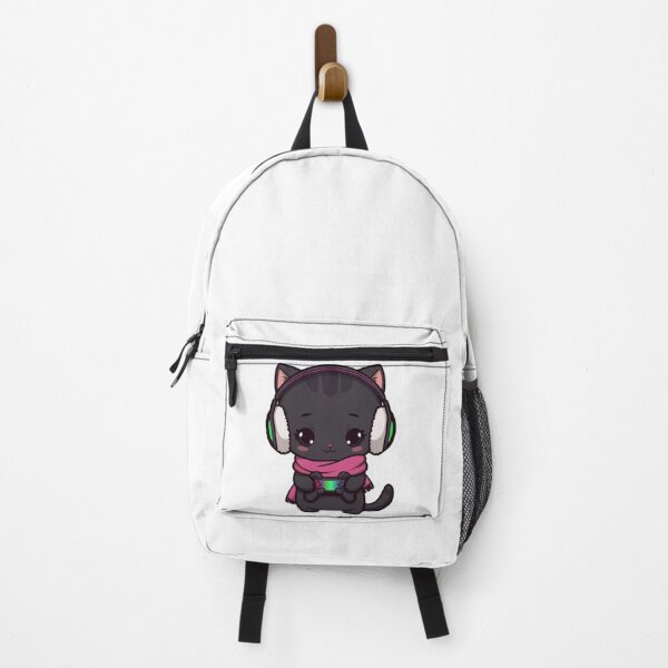 Item preview, Cute Winter Gamer Cat with RGB Headphones Kawaii Sticker designed and sold by Stylestickers55.