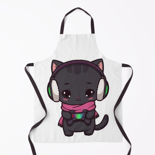 Item preview, Cute Winter Gamer Cat with RGB Headphones Kawaii Sticker designed and sold by Stylestickers55.