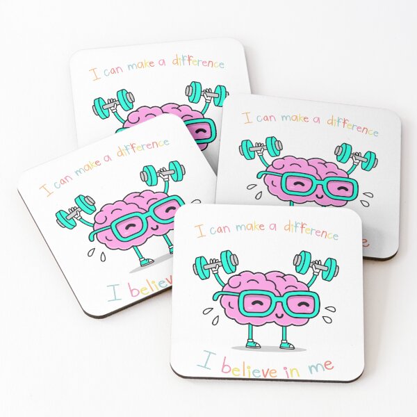 Item preview, Believe in Yourself Cute Brain Motivation designed and sold by Emianartstudio.