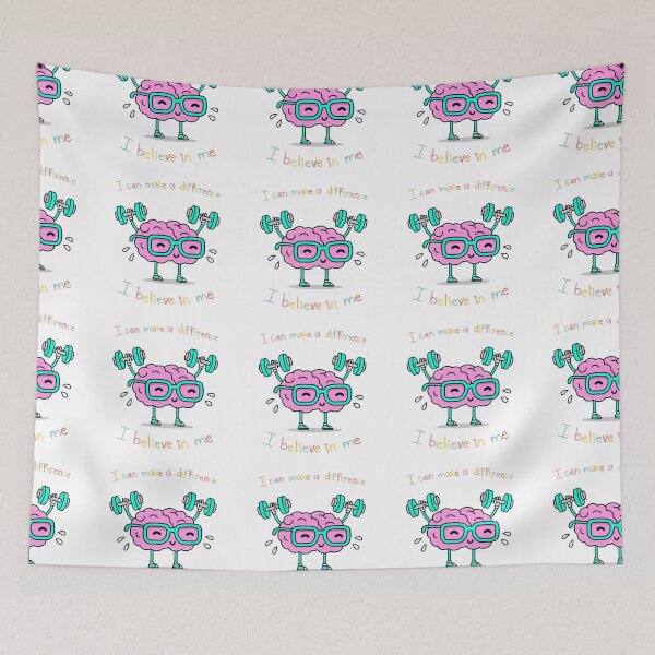 Item preview, Believe in Yourself Cute Brain Motivation designed and sold by Emianartstudio.