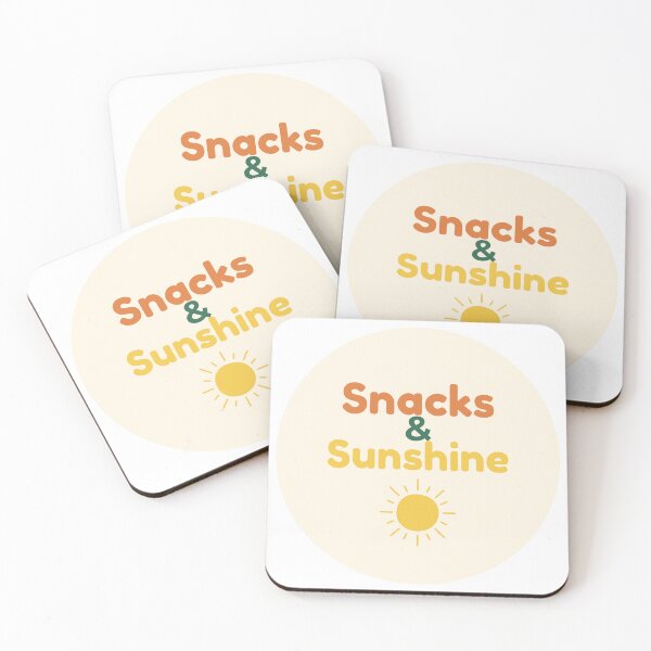 Artikelvorschau, Snacks & Sunshine Sticker entworfen und verkauft von brewtallyfit.