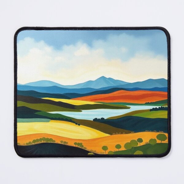 Item preview, Vintage Minimalist Landscape Colorful Art designed and sold by AllAroundArtist.