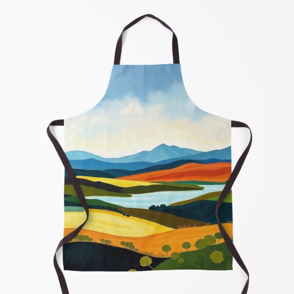 Item preview, Vintage Minimalist Landscape Colorful Art designed and sold by AllAroundArtist.