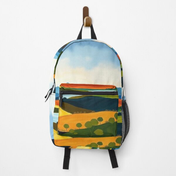 Item preview, Vintage Minimalist Landscape Colorful Art designed and sold by AllAroundArtist.