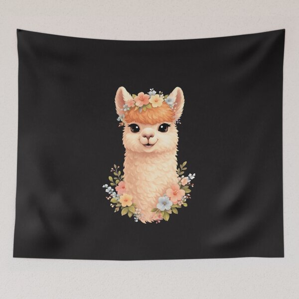 Item preview, Cute Floral Llama Alpaca Animal Lover Flower Crown Llamas Owner Gift designed and sold by kiralynstration.