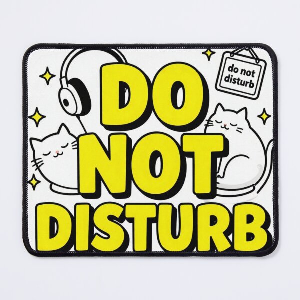 Item preview, Cute Cartoon Cat Do Not Disturb Gaming & Music Aesthetic designed and sold by DoodleIntricate.