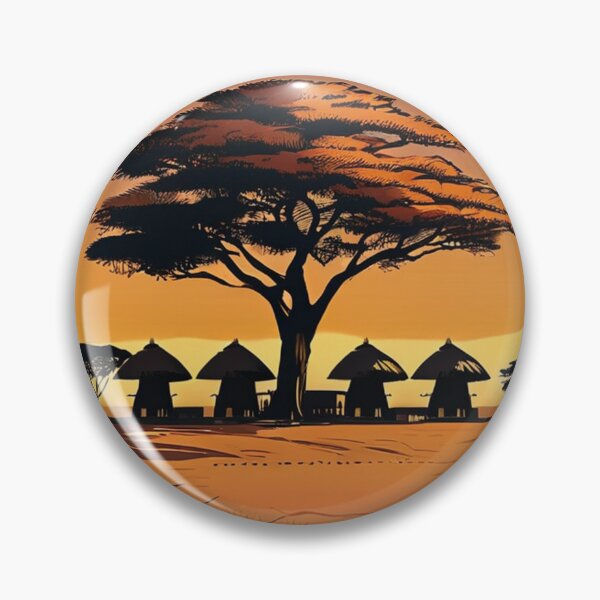 Item preview, Art - African Landscape, Afro-Bohemian Twilight Atmosphere designed and sold by Reverso-Design.