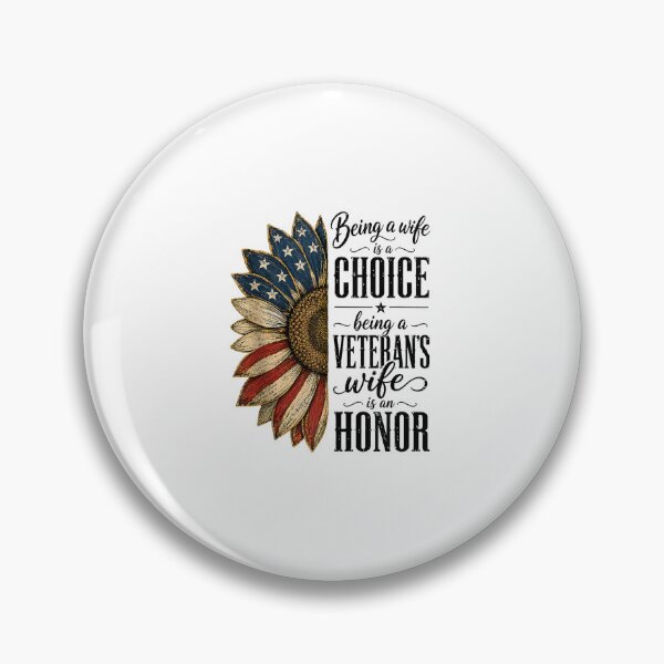 Item preview, Being a Veteran's Wife Is an Honor Patriotic Sunflower American Flag Veteran Wife Gift designed and sold by kiralynstration.