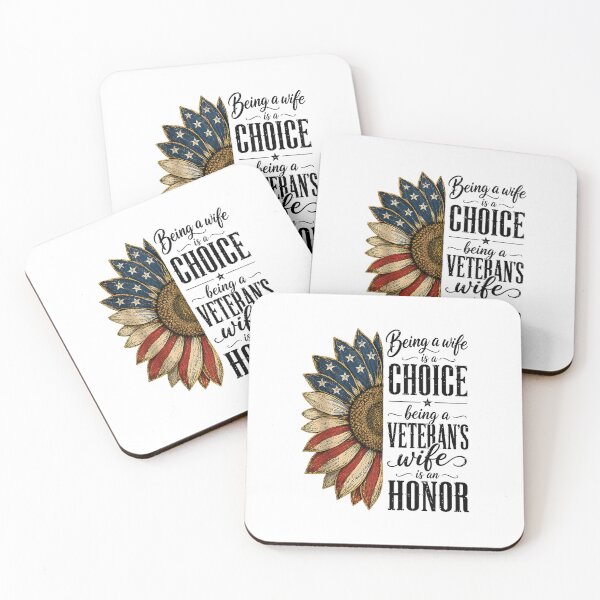 Item preview, Being a Veteran's Wife Is an Honor Patriotic Sunflower American Flag Veteran Wife Gift designed and sold by kiralynstration.