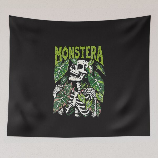 Item preview, Skeleton Monstera Plant Lover Skull Gardener Botanical Houseplant Gift designed and sold by kiralynstration.