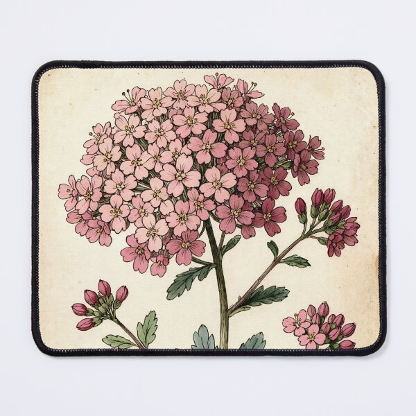 Item preview, Vintage Showy Stonecrop Botanical Illustration - Pink Sedum Flowers - Antique Autumn Floral Art designed and sold by Darlin8888.