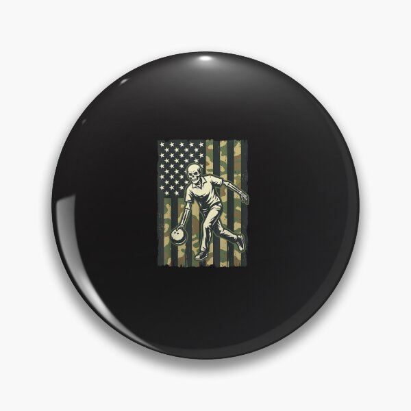 Item preview, Skeleton Bowler American Flag Camo Bowling Skull Patriotic Bowling Player Gift designed and sold by kiralynstration.