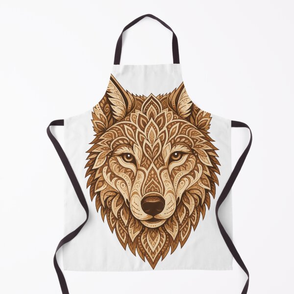 Aperçu de l'œuvre Mandala Wolf Art créée et vendue par Creative Owlet.
