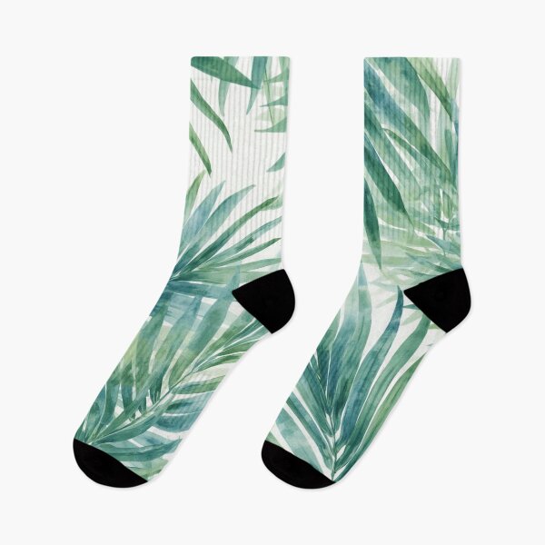 Item preview, Teal Green Palm Leaves Soft Watercolors  designed and sold by SeaStarAlex.