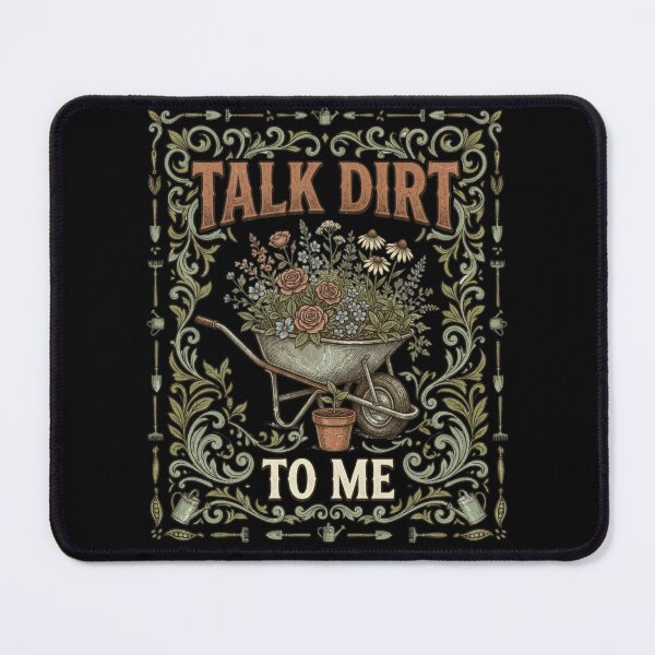 Item preview, Talk Dirt To Me Gardening Shirt - Vintage Wheelbarrow Wildflowers Graphic Tee - Funny Gardener Gift, Plant Lover T-Shirt, Retro Botanical Apparel designed and sold by justyna-s28.
