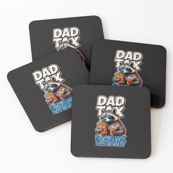 Item preview, Dad Tax If I'm Buyin' I'm Tryin' Funny Dad Raccoon Fast Food Father's Day Gift designed and sold by kiralynstration.