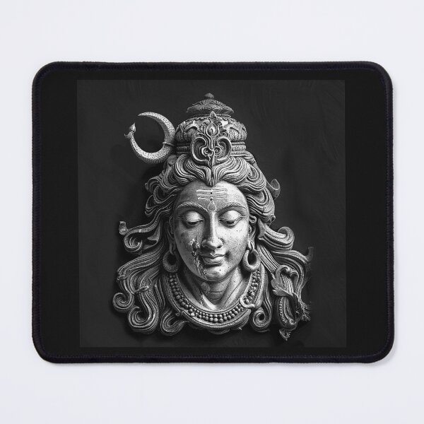 Item preview, Lord Shiva Meditation Portrait in Black and White designed and sold by inkoutninja.