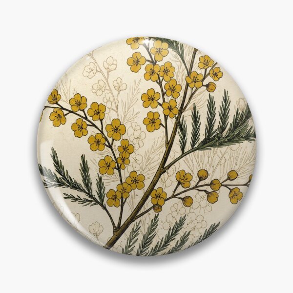 Item preview, Vintage Mimosa Branch Illustration - Botanical Mimosa Flowers designed and sold by Darlin8888.