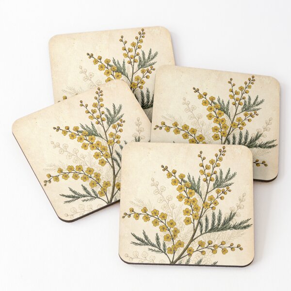 Item preview, Vintage Mimosa Branch Illustration - Botanical Mimosa Flowers designed and sold by Darlin8888.