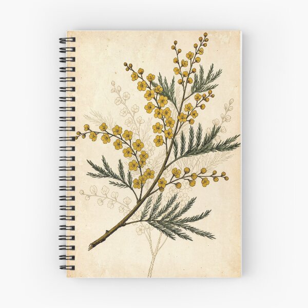 Item preview, Vintage Mimosa Branch Illustration - Botanical Mimosa Flowers designed and sold by Darlin8888.