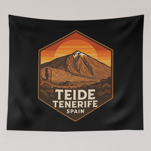 Item preview, Mount Teide Volcano Tenerife Retro Travel designed and sold by TomFrontierArt.