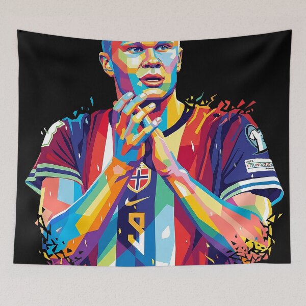 Item preview, Erling Haaland WPAP Potrait Art designed and sold by mazyoy.