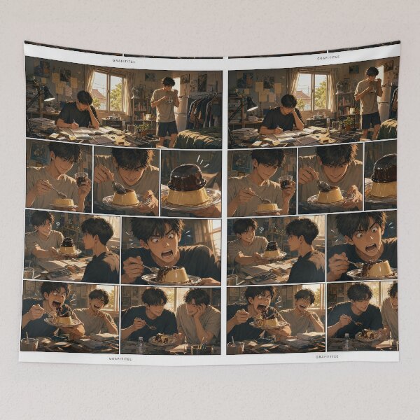 Item preview, Student Life Cozy Reading Room Comic Print designed and sold by Grafititee.