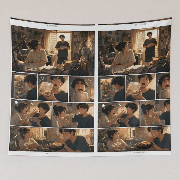 Item preview, Student Life Cozy Reading Room Comic Print designed and sold by Grafititee.