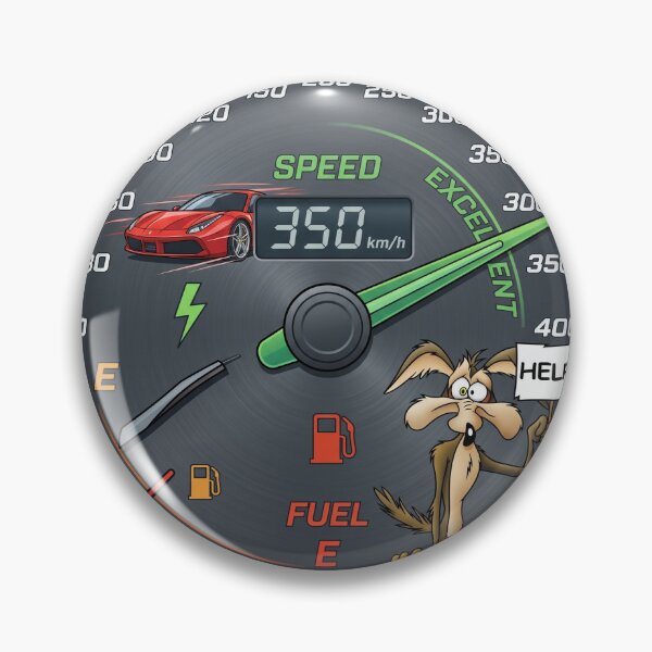 Item preview, Max Speed Empty Tank Funny Car Sports Car Speedometer Cartoon designed and sold by MottotoTech.