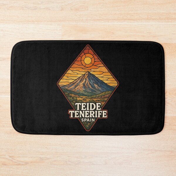 Item preview, Mount Teide Volcano Tenerife Spain Stained Glass Travel designed and sold by TomFrontierArt.