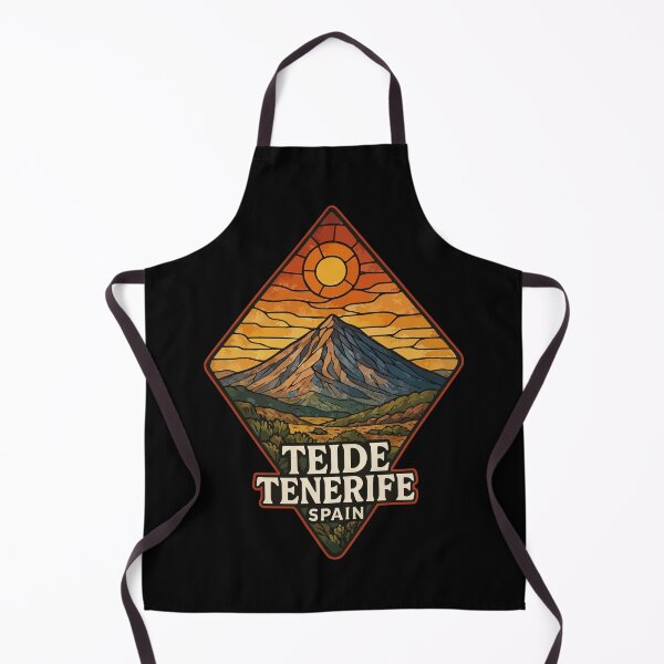 Item preview, Mount Teide Volcano Tenerife Spain Stained Glass Travel designed and sold by TomFrontierArt.