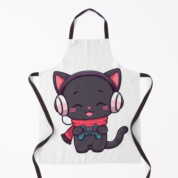 Item preview, Cute Gaming Kitten with Winter Scarf designed and sold by Stylestickers55.