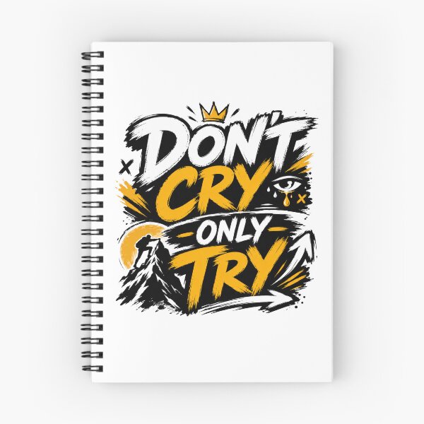 Item preview, No llores, solo inténtalo | Tipografía motivacional llamativa | Inspiración urbana designed and sold by Lovestickerco.