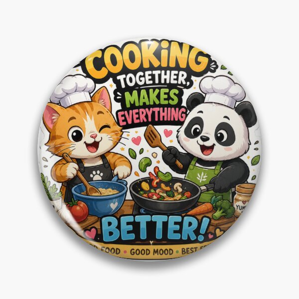 Item preview, Cat & Panda Cooking Together designed and sold by MR4me.