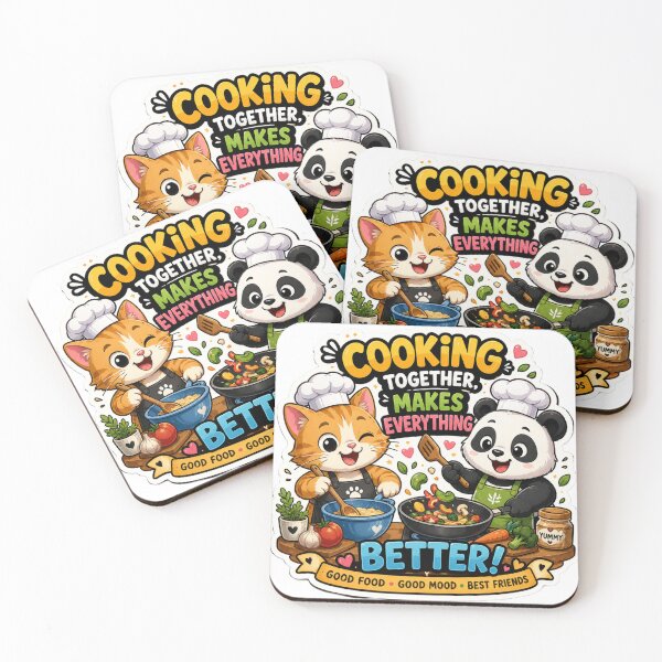 Item preview, Cat & Panda Cooking Together designed and sold by MR4me.