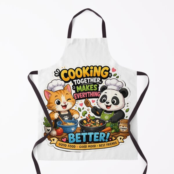 Item preview, Cat & Panda Cooking Together designed and sold by MR4me.