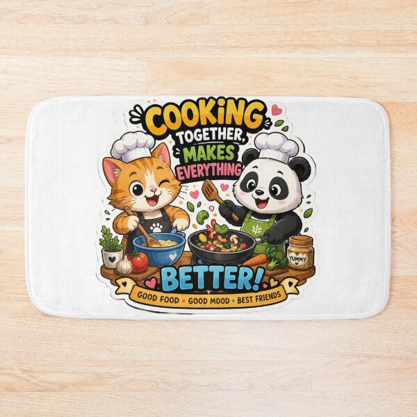 Item preview, Cat & Panda Cooking Together designed and sold by MR4me.