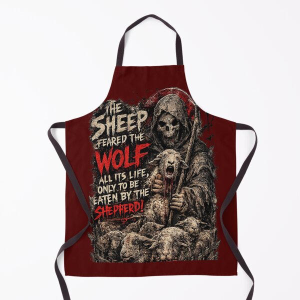 Item preview, The Sheep Feared the Wolf All Its Life | Dark Philosophy Quote Gothic Skull Design designed and sold by Alchemy Forge.