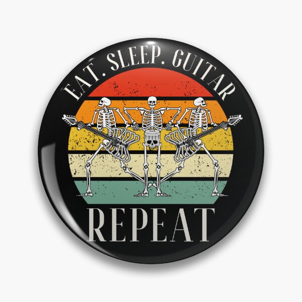 Item preview, Eat. Sleep. Guitar. Repeat Skeleton Design designed and sold by OldSkullDesigns.
