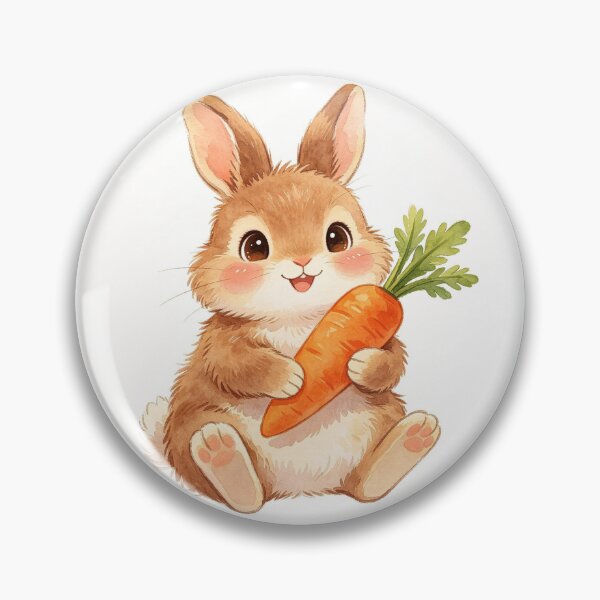 Item preview, Cute Rabbit Holding Sweet Carrot designed and sold by onjirastudio7.