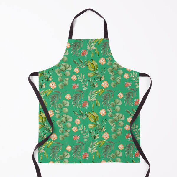 Item preview, Emerald Green Watercolor Floral Pattern designed and sold by StickerPulseCo.
