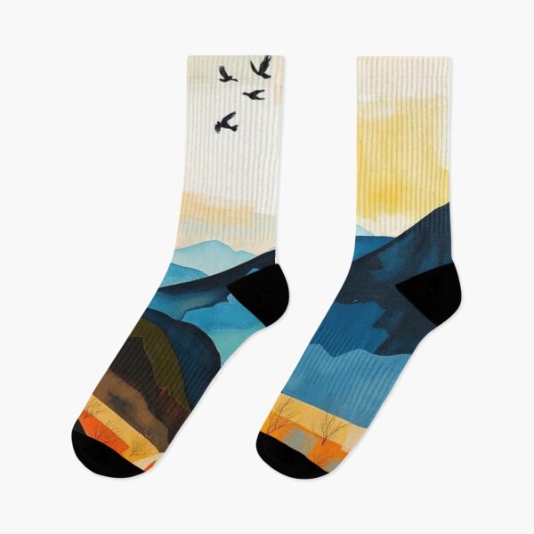 Item preview, Boho Vintage Minimalist Landscape Art  designed and sold by AllAroundArtist.
