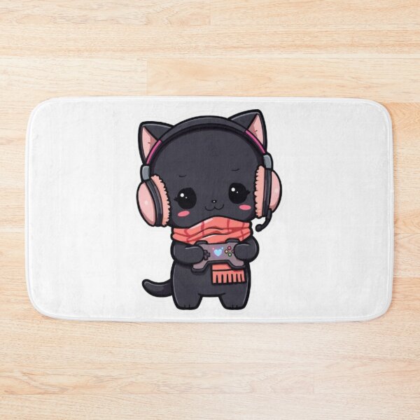 Item preview, Cozy Winter Gamer Cat Kawaii Sticker designed and sold by Stylestickers55.