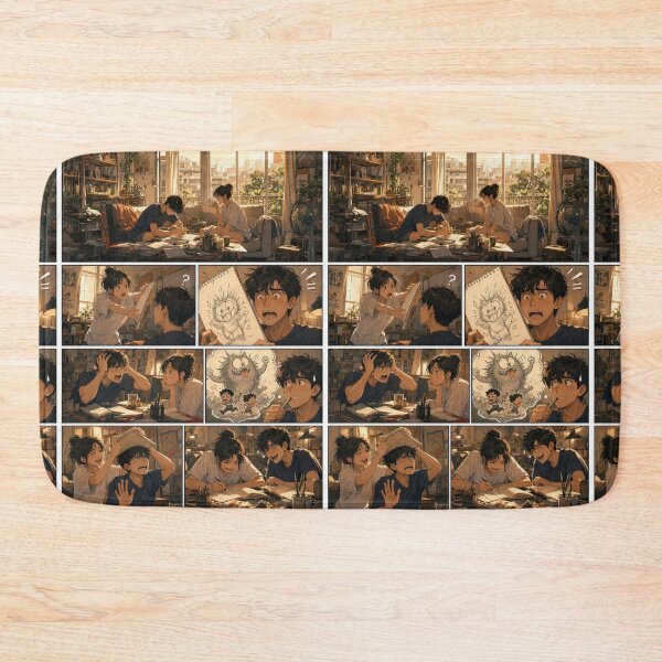 Item preview, Student Life Cozy Reading Room Comic Print designed and sold by Grafititee.