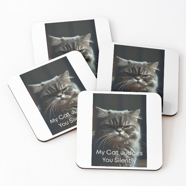 Item preview, 無言ジャッジ猫 designed and sold by nyankojikan.