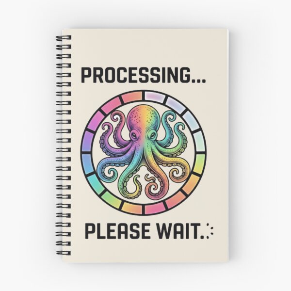 Item preview, Processing Please Wait Octopus T-Shirt & Sticker  designed and sold by ZyxDes.