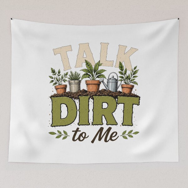 Item preview, Talk Dirt To Me Gardening Shirt - Vintage Potted Plants Graphic Tee - Funny Gardener Gift, Retro Botanical T-Shirt, Plant Lover Apparel, Houseplant Hobbyist T-Shirt designed and sold by justyna-s28.