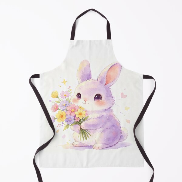 Item preview, Cute Purple Bunny Flower Bouquet Love designed and sold by onjirastudio7.
