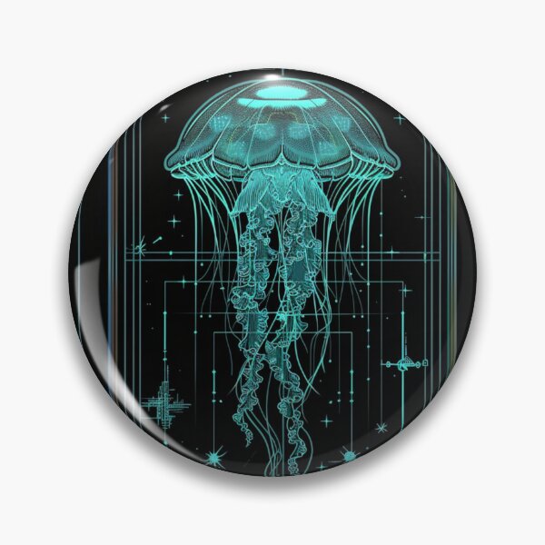 Item preview, XVII - THE STAR Cyberpunk Jellyfish T-Shirt | Futuristic Goth Aesthetic Apparel designed and sold by VectorForge.