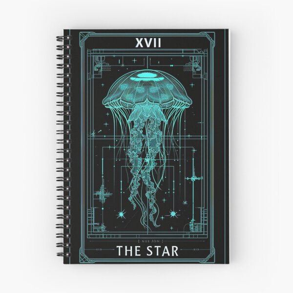 Item preview, XVII - THE STAR Cyberpunk Jellyfish T-Shirt | Futuristic Goth Aesthetic Apparel designed and sold by VectorForge.